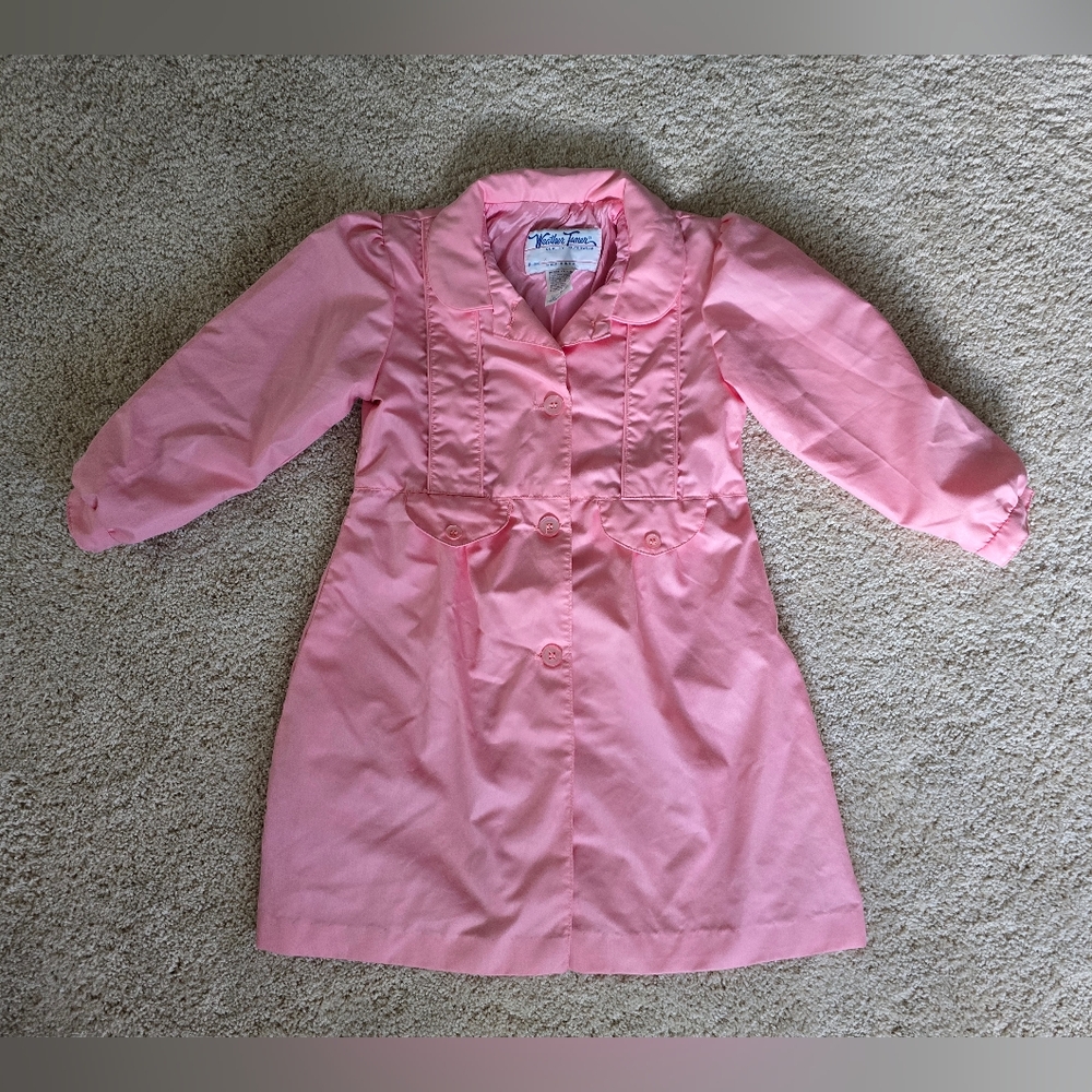 Cute Vintage Girls Weather Tamer Pink Jacket Size 6x Made In USA